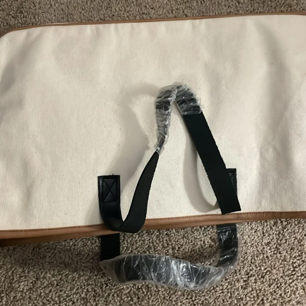 Canvas tote with leather handles - Picture 4 of 5